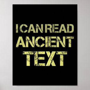 Ich kann alten Text lesen Poster