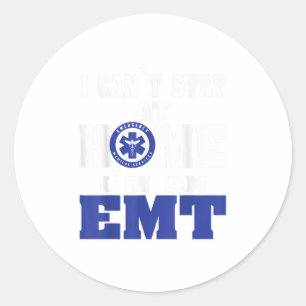 Ich kann auf Zuhause im nicht auf einem EMT EMS Pa Runder Aufkleber
