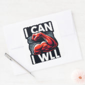 ICH KANN AUFklebern Quadratischer Aufkleber (Umschlag)