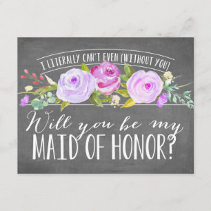 Ich kann buchstäblich nicht einmal   Trauzeugin Einladung