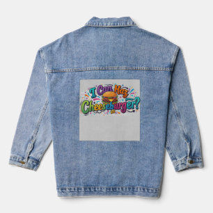 Ich kann Cheeseburger haben? – Lustiges Meme-Katze Jeansjacke