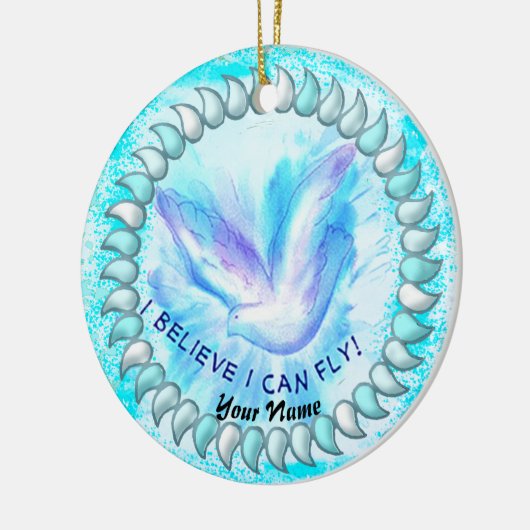 Ich kann Christlich fliegen Keramik Ornament (Links)