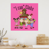 Ich kann Clubs Strichmännchen Poster zwei (Küche)