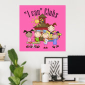 Ich kann Clubs Strichmännchen Poster zwei (Heimbüro)