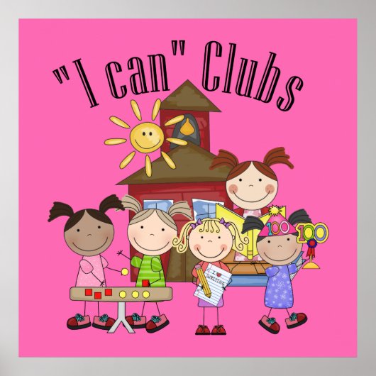 Ich kann Clubs Strichmännchen Poster zwei (Vorne)