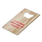 ICH KANN DAS AUS PALETTEN MACHEN GELDBEUTEL FLASCHENÖFFNER (Vorderseite Schrägansicht)