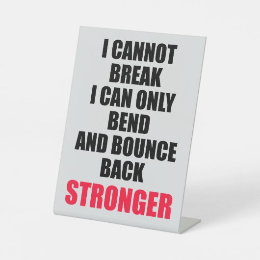 Ich kann das Motivierend Schreibtischzeichen nicht Sockelschild (Vorderseite)