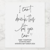 Ich kann das nicht trinken, wenn man schwanger wir weinetikett (Einzelnes Label)