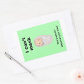 Ich kann das Set großer Papieraufkleber nicht verb Rechteckiger Aufkleber (Umschlag)