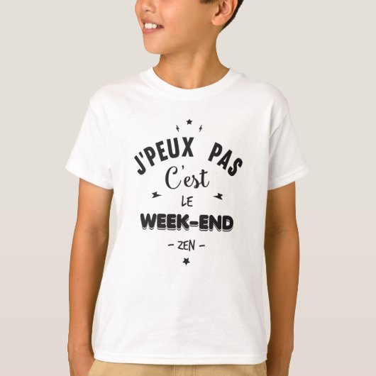 Ich kann das Wochenende nicht T-Shirt (Vorderseite)