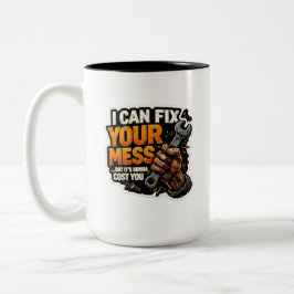 Ich kann dein Chaos reparieren - Mechaniker Humor Zweifarbige Tasse