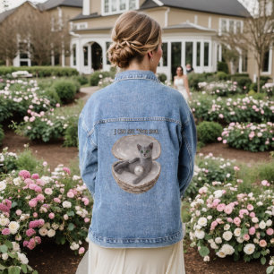 Ich kann deine Seele sehen Lustiges Russisch Blau  Jeansjacke