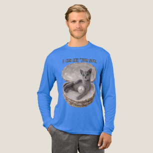 Ich kann deine Seele sehen Lustiges Russisch Blau  Tri-Blend Shirt