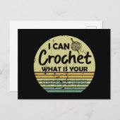 Ich kann deine Supermacht häkeln Feiertagspostkarte (Vorne/Hinten)