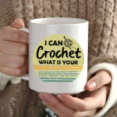 Ich kann deine Supermacht häkeln Tasse