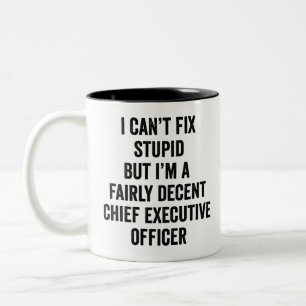Ich kann den Dummkopf nicht reparieren, aber ich b Zweifarbige Tasse