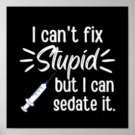 Ich kann den Dummkopf nicht reparieren, aber ich k Poster