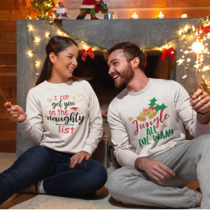 Ich kann dich auf die unartige Liste setzen Faux G Sweatshirt