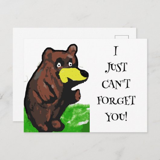 Ich kann dich einfach nicht vergessen postkarte (Vorne/Hinten)