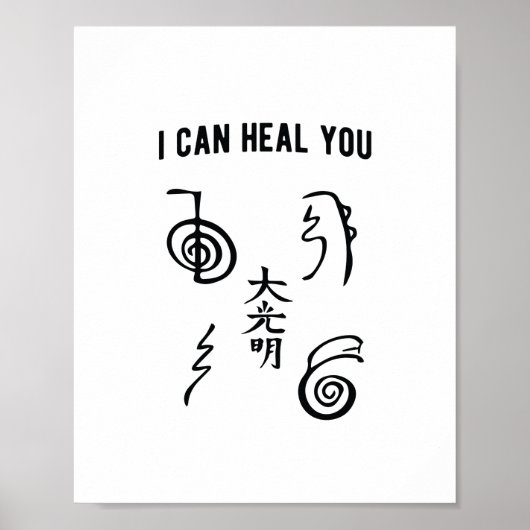 Ich kann dich heilen | Reikimaster Reiki Geschenk Poster (Vorne)