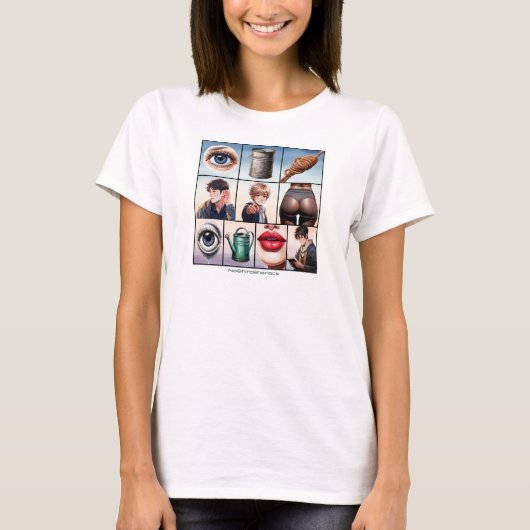 Ich kann dich nicht hören, aber ich kann Lippenles T-Shirt (Vorderseite)