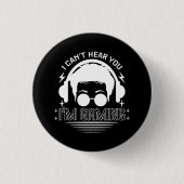 Ich kann dich nicht hören, dass ich überall mit lu button (Vorderseite)