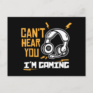 Ich kann dich nicht hören - Gamer & Gamer Postkarte