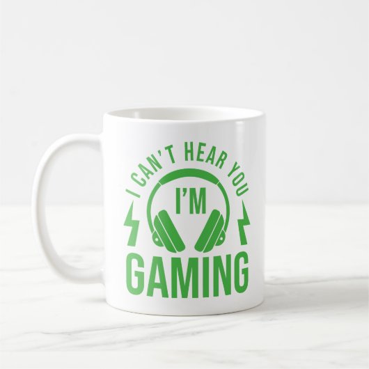 Ich kann dich nicht hören, ich bin Gaming-Gamer-T- Kaffeetasse (Links)