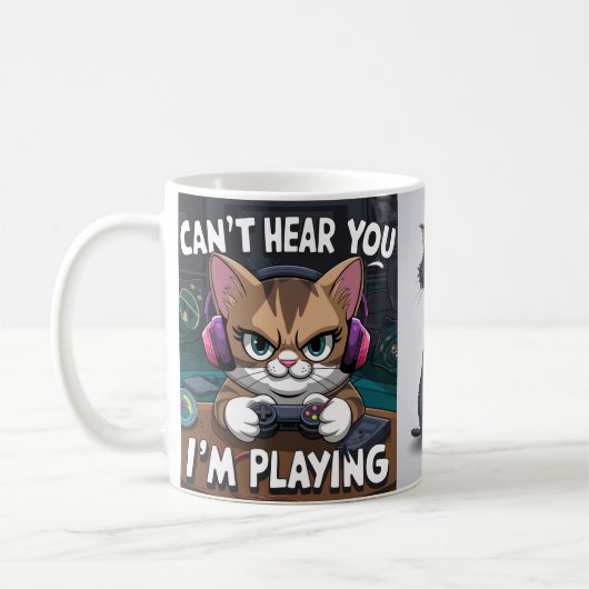 "Ich kann dich nicht hören, ich spiele Kaffeetasse (Links)