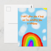 Ich kann dich nicht umarmen und einen Regenbogen s Postkarte (Vorne/Hinten)
