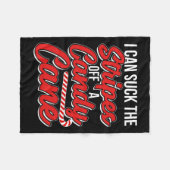 Ich kann die Streifen von einer Candy Cane naughty Fleecedecke (Vorderseite (Horizontal))