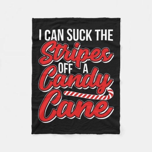 Ich kann die Streifen von einer Candy Cane naughty Fleecedecke (Vorderseite)