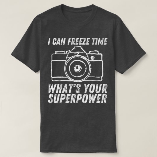 Ich kann die Superpower-Fotografen-Kamera P T-Shirt (Design vorne)