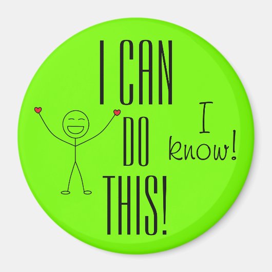 ICH KANN DIESE Niedlichen ermutigenden Worte TUN Magnet (Vorne)