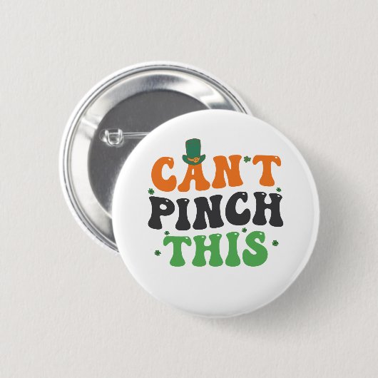 Ich kann dieses lustige St. Patrick's Day-Geschenk Button (Vorne & Hinten)