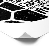 Ich kann Dinge durch Christus Fußball Fußll Gott G Poster (Ecke)
