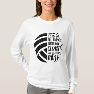 Ich kann Dinge durch Christus Volleyball Christia T-Shirt
