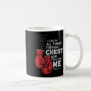 Ich kann Dinge tun Christliches Boxen Zitat Philip Kaffeetasse