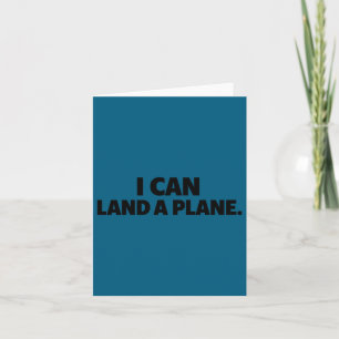 Ich kann ein Flugzeug landen Tee Karte