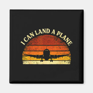 Ich kann ein Flugzeug landen Vintage Lot Aviation Magnet
