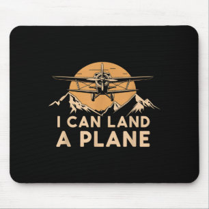 Ich kann ein Flugzeug landen Vintage lustig Lot Lu Mousepad