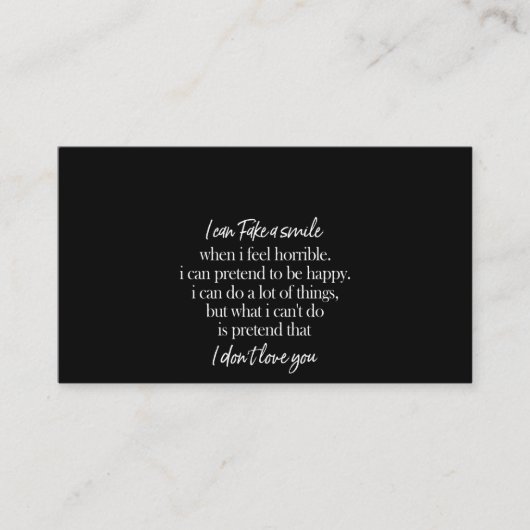Ich kann ein Lächeln Fake Visitenkarte (Vorderseite)