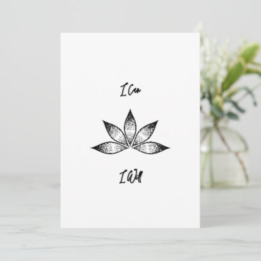 Ich kann eine inspirierende Entschlossenheit Lotus Einladung (Stehend Vorderseite)