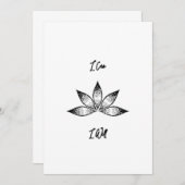 Ich kann eine inspirierende Entschlossenheit Lotus Einladung (Vorne/Hinten)