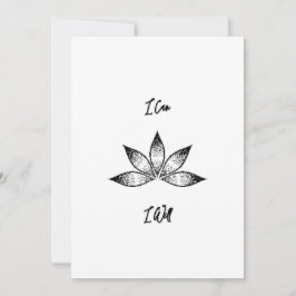 Ich kann eine inspirierende Entschlossenheit Lotus Einladung