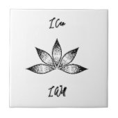 Ich kann eine inspirierende Entschlossenheit Lotus Fliese (Vorderseite)