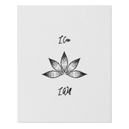 Ich kann eine inspirierende Entschlossenheit Lotus Künstlicher Leinwanddruck