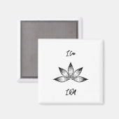 Ich kann eine inspirierende Entschlossenheit Lotus Magnet (Vorderseite/Rückseite)