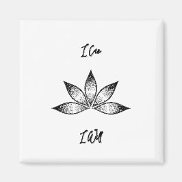 Ich kann eine inspirierende Entschlossenheit Lotus Magnet