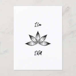 Ich kann eine inspirierende Entschlossenheit Lotus Postkarte